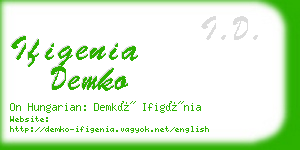 ifigenia demko business card